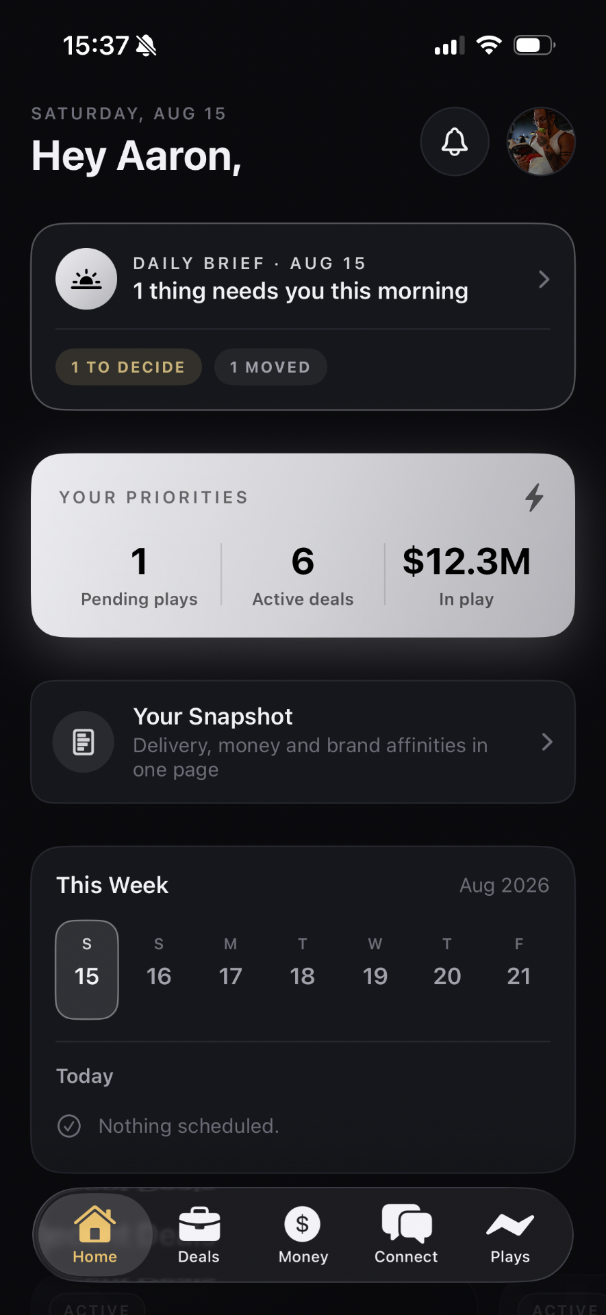 Home screen