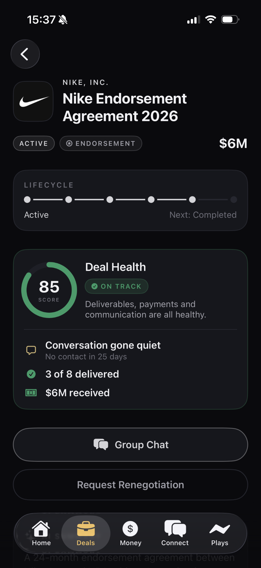 Deals screen